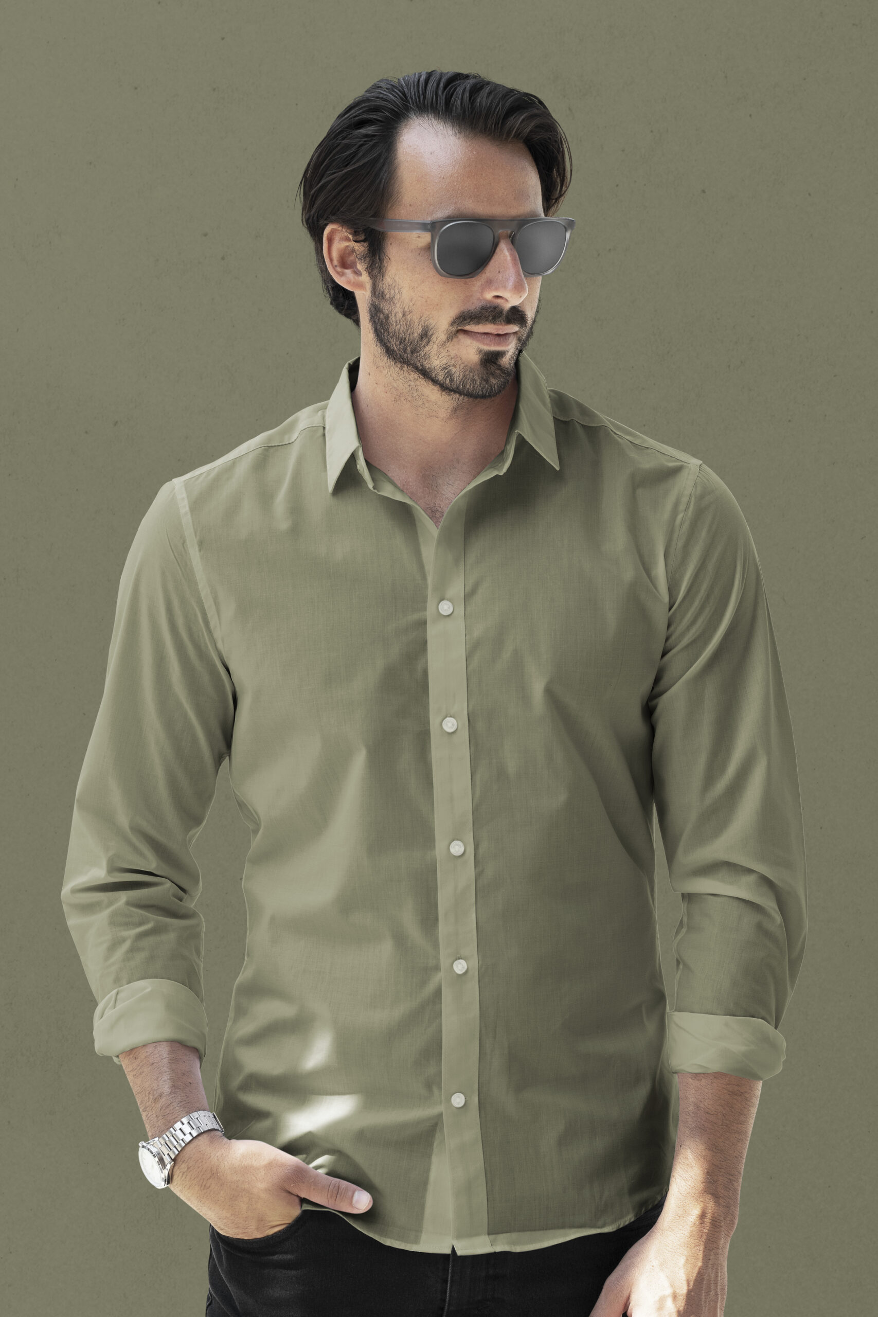 Buttoned Shirt With Spread Collar